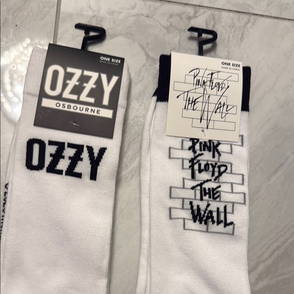 Pink Floyd The Wall White Socks